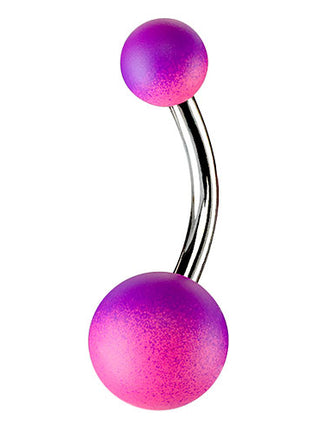 Bauchnabelpiercing Regenbogen  / Lila - Pink