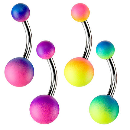 Bauchnabelpiercing Banane Stecker Regenbogen bunt