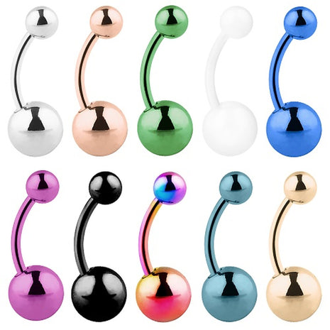 Belly button piercing banana plug various sizes &amp; colors 