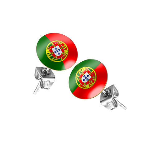 1 Paar Ohrstecker Fussball EM & WM mit Länderflagge Fanartikel