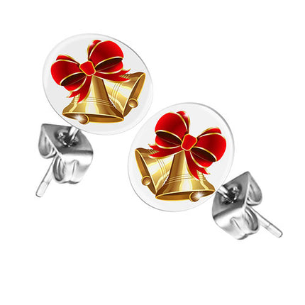 Ohrstecker Ohrringe mit Motiv Weihnachtsglocken