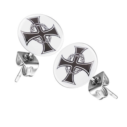 Ohrstecker Ohrringe mit Motiv eisernes Kreuz