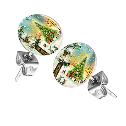 Ohrstecker Ohrringe mit Motiv Weihnachten