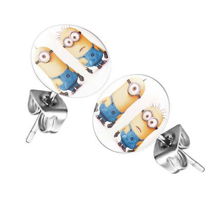 Ohrstecker Ohrringe mit Motiv Minions Kevin & Stuart