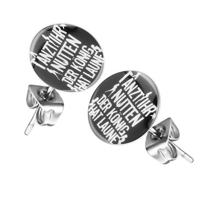 Ohrstecker Ohrringe mit Spruch Tanzt Ihr Nutten