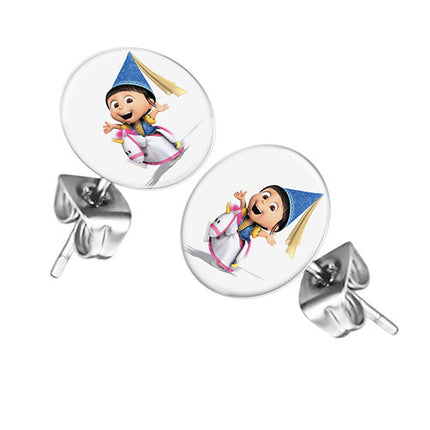 Ohrstecker Ohrringe mit Motiv Minions Agnes Einhorn
