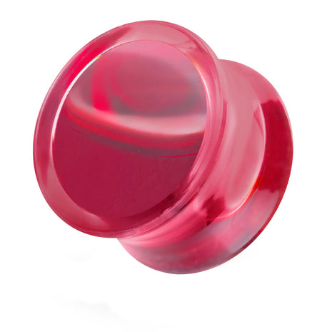 Ear Plug Tunnel Liquid Dark Red Blood Style Double Flared 