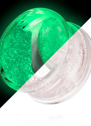 Ear Plug Tunnel Liquid Glow in the Dark Double Flared 