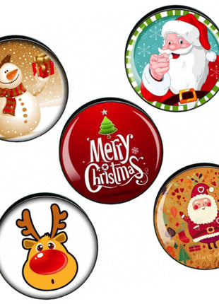 Picture Ear Tunnel Thread Plug Motif Merry Christmas 