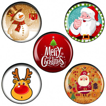 Picture Ohr Tunnel Gewinde Plug  Motiv Weihnachtsmann Best Wishes