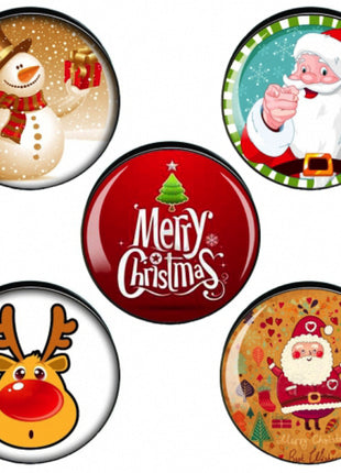 Picture Ear Tunnel Thread Plug Motif Santa Claus Best Wishes 