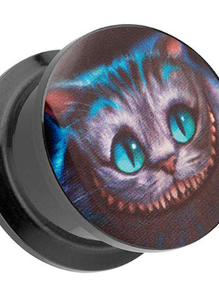 Picture Ear Tunnel Thread Plug Motif Wonderland Cheshire Cat 