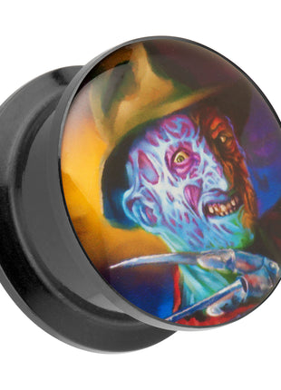 Picture ear tunnel thread plug motif Nightmare Freddy 