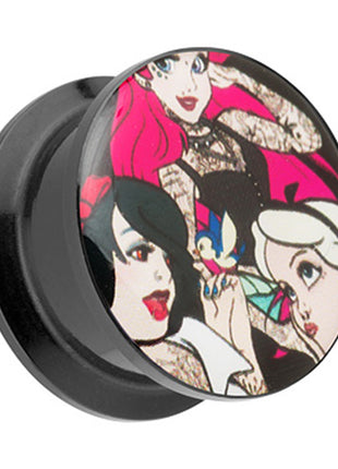 Picture Ear Tunnel Thread Plug Motif Tattooed &amp; Pierced Girls 