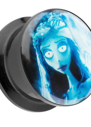 Picture Ohr Tunnel Gewinde Plug  Motiv Corpse Bride Braut Emily