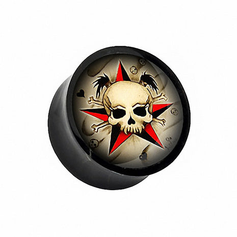 Flesh Saddle Plug Skull over Star 