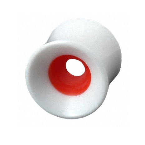 Organic Horn Tunnel White with Bone Inlay Red 