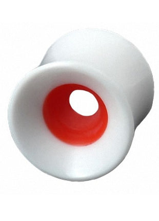 Organic Horn Tunnel White with Bone Inlay Red 