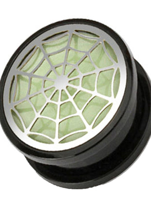 Flesh Ohr Motiv Plug Spinnennetz Glow in the Dark