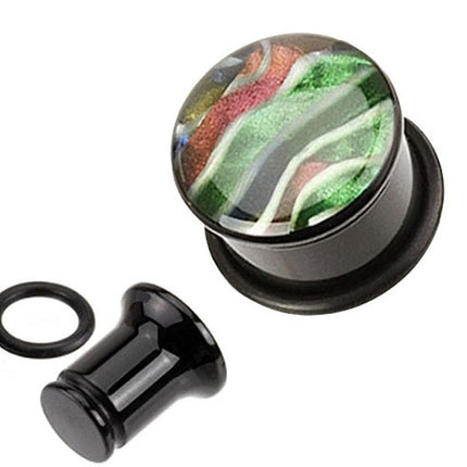 Flesh Plug Single Flared Perlmutt Army Tarn Design