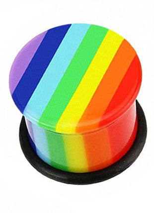 Flesh Plug Single Flared Rainbow Rainbow 