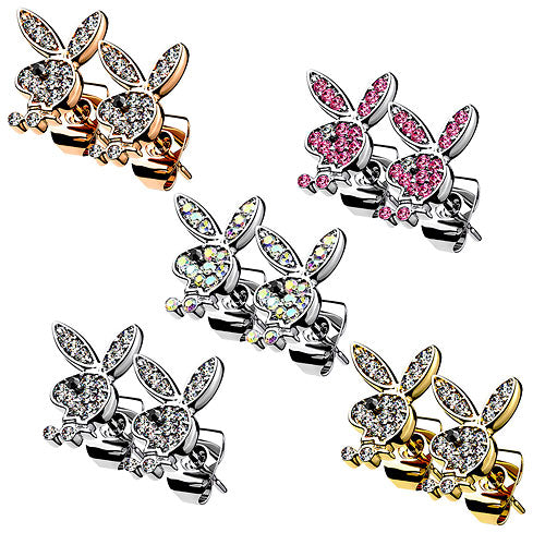 Ohrstecker Ohrringe Kristalle PLAYBOY® Bunny Hase