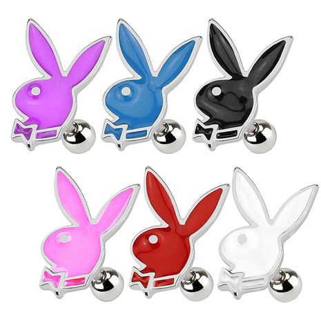 Tragus Ear Piercing Jewelry Plug Playboy Bunny Rabbit 