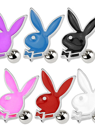 Tragus Ear Piercing Jewelry Plug Playboy Bunny Rabbit 