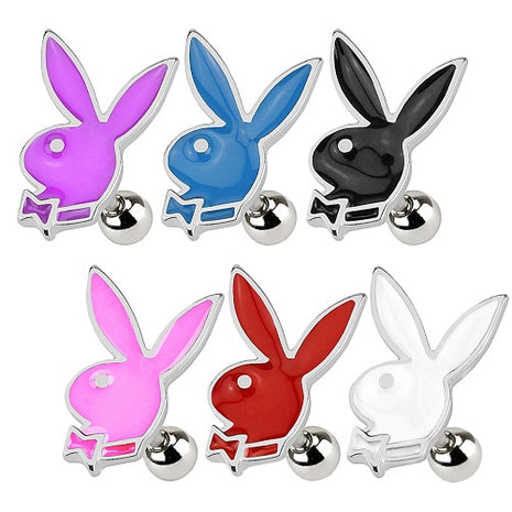 Tragus Ohr Piercing Schmuck Stecker Playboy Bunny Hase