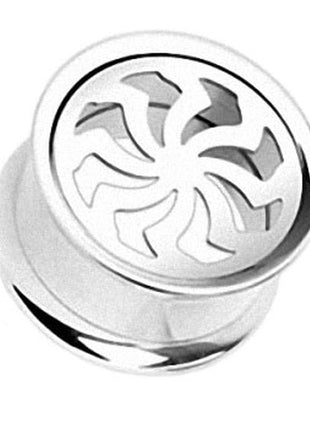 Flesh Ear Tunnel Swirl Blade silver 