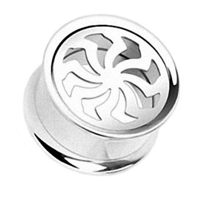 Flesh Ohr Tunnel Swirl Blade silbern