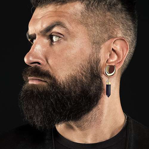 Halbrunder Flesh Tunnel Vergoldet Spreader Ohr Plug Ohrring Piercing Anhänger