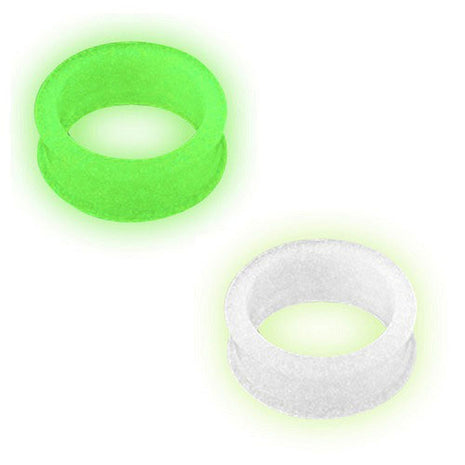 Silikon Flesh Ohr Tunnel Glow in the Dark