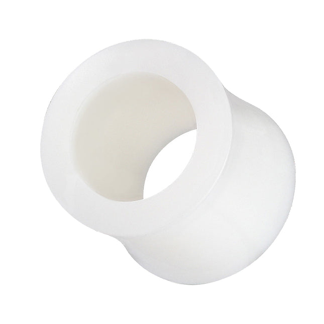 Flesh Ohr Tunnel Double Flared Knochen Weiß