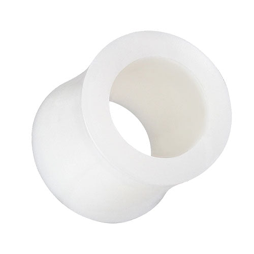 Flesh Ohr Tunnel Double Flared Knochen Weiß