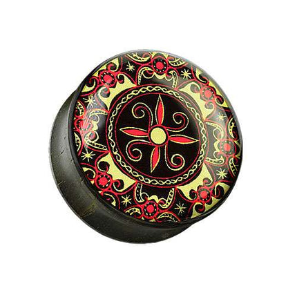 Ohr Plug Tunnel Ebenholz Double Flared Keltische Symbole