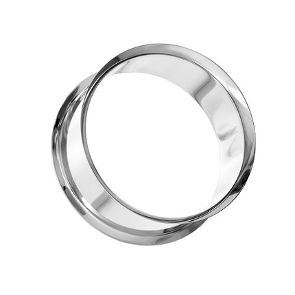 Flesh Tunnel Double Flared Edelstahl Silber