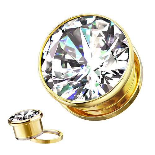 PSE08C | 20mm - Gold / Clear