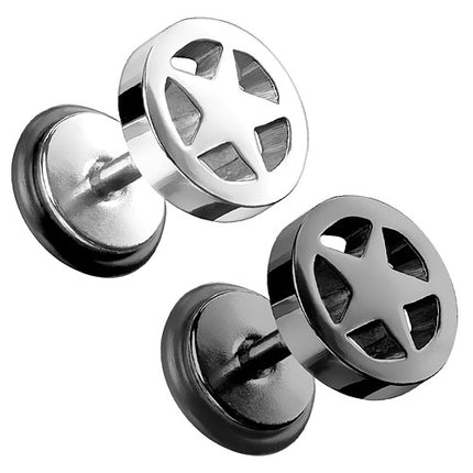 Fake Plug Ohr Piercing Ohrstecker Stern