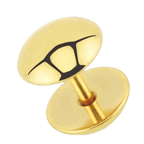 Fake Plug Ohr Piercing Hantel Halbrund poliert