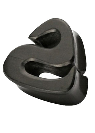 Flesh Tunnel Plug Ebony Triangle Black 