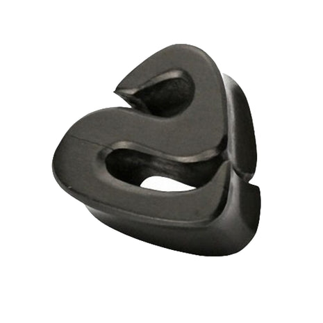 Flesh Tunnel Plug Ebony Triangle Black 