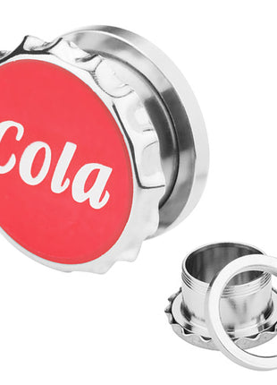 Flesh Screw Motif Picture Plug Crown Cap Cola Design 