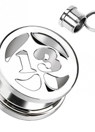 Flesh Ear Tunnel Stainless Steel Pik Lucky 13 