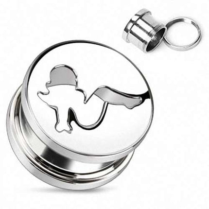 Flesh Ohr Tunnel Edelstahl Sexy Frau