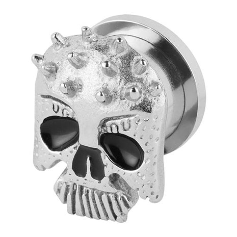 Flesh Schraub Tunnel Ohr Plug Totenkopf