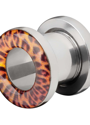 Flesh Ear Tunnel Stainless Steel Leo Style 