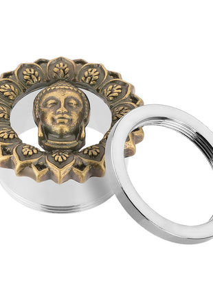 Flesh Ohr Tunnel Piercing Edelstahl mit Buddha Kopf