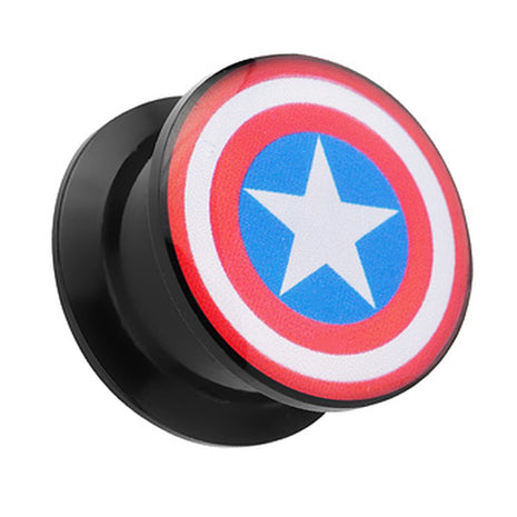 Flesh Screw Logo Plug Star Captain America Style 