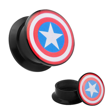 Flesh Schraub Logo Plug Stern Captain America Style